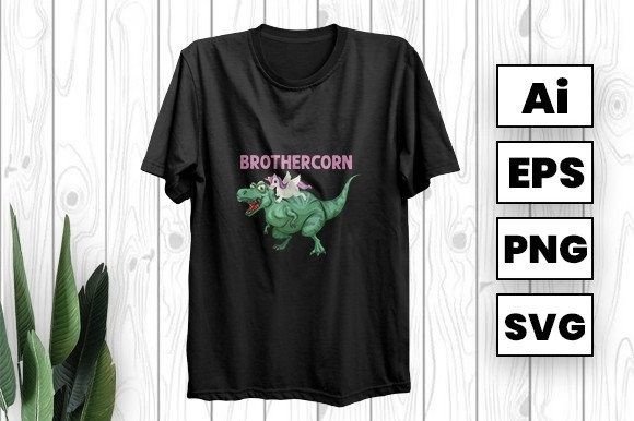 Brothercorn T-shirt Design: Graphics and Print Templates