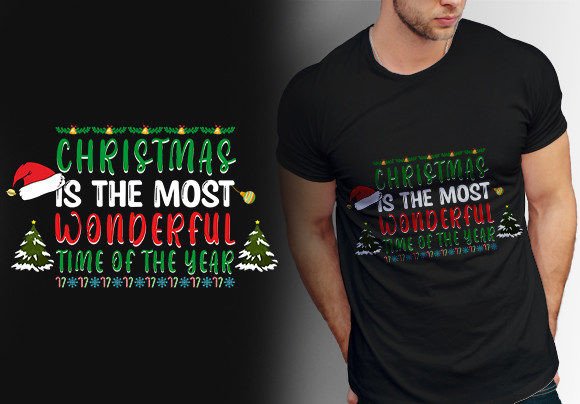 Christmas T Shirt Design Vector Eps for Graphics and Print Templates