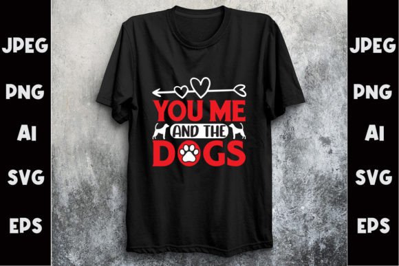 Dog Valentine SVG Graphics & Print Templates