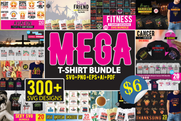 Mega Bundle T Shirt Design