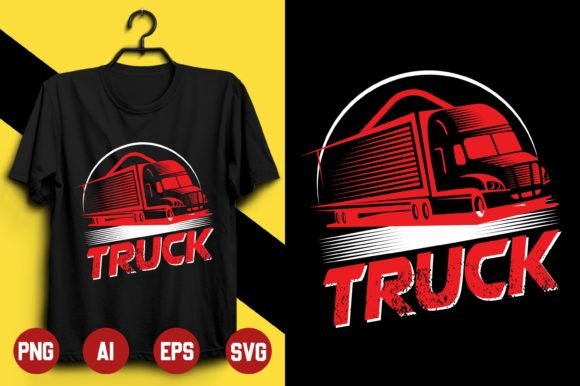 Truck T-shirt Design -17: Graphics & Print Templates