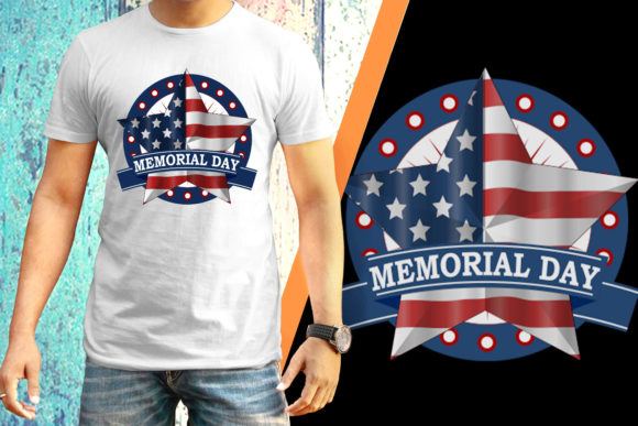 USA Army Memorial Day T-Shirt Graphic